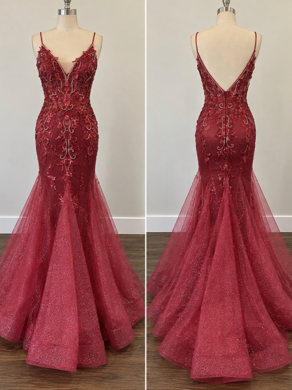 Jovani Burgundy Prom Dress